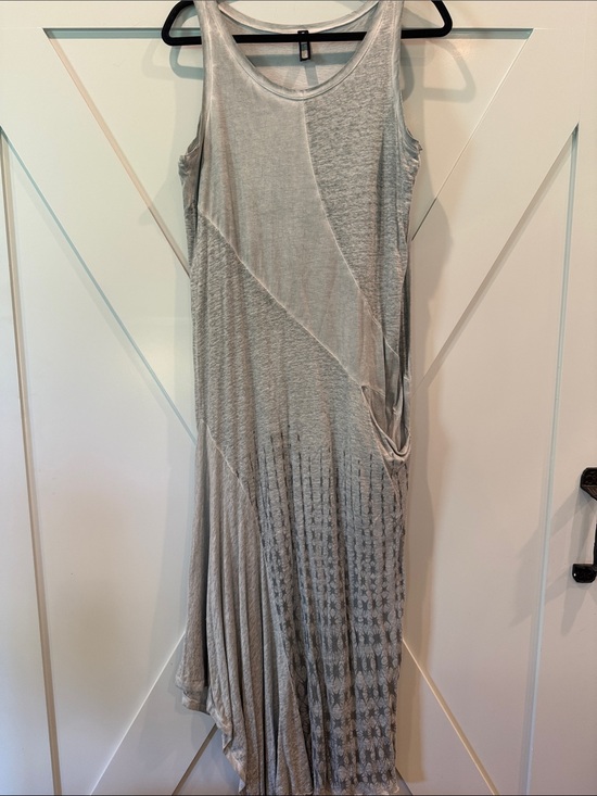 ONZ Dresses & Skirts - Asymmetrical Light Gray Sleeveless Maxi Dress